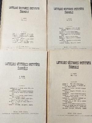 Latvijas Vēstures institūta žurnāls 2.gads nr.1-4