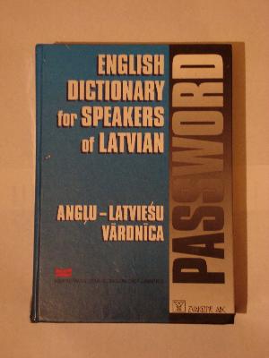 Password English dictionary for speakers of Latvian