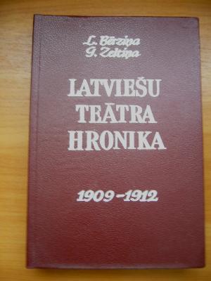 Latviešu teātra hronika, 1909-1912