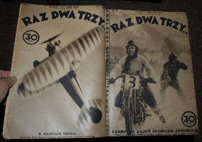 Raz, Dwa, Trzy : ilustrowany kuryer sportowy. Tygodnik. Nr.1-52. Rok 1932 