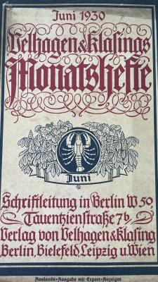 Velhagen & Klasings Monatshefte. Juni  1930, Jg. XIX. Heft 10.