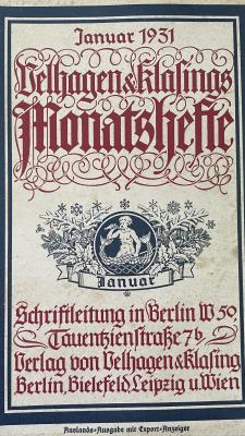 Velhagen & Klasings Monatshefte. Januar 1931, Jg. XX. Heft 5.