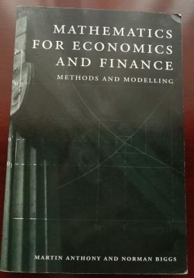 Mathematics for economics and finance