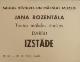 Jaņa Rozentāla Tautas mākslas studijas darbu izstāde. Katalogs